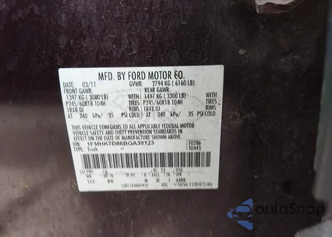 2011 Ford Explorer Xlt из США, поврежденный, VIN 1FMHK7D86BGA39123